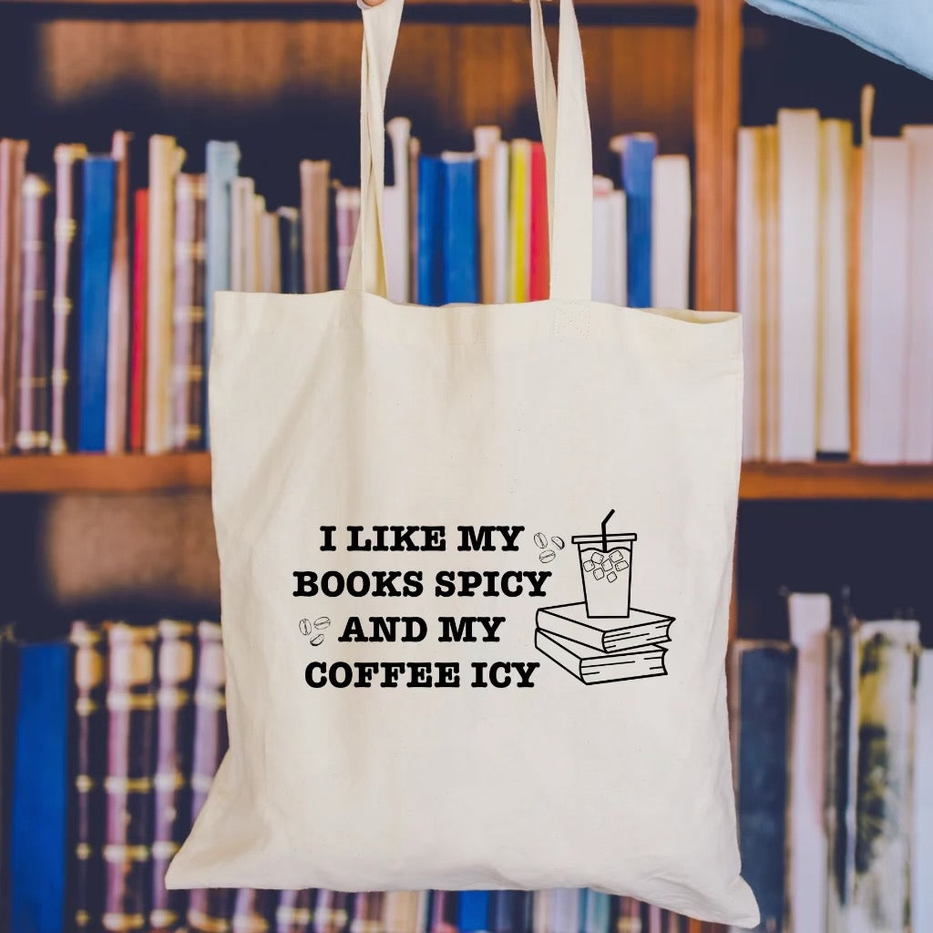 Tote Bag - I LIKE BOOKS SPICY/COFFEE ICY