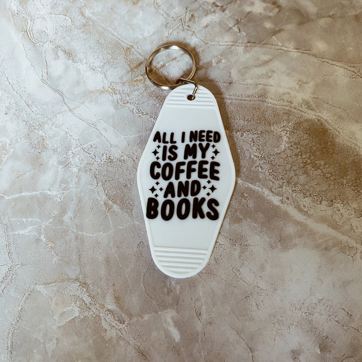 Key Chain - ALL I NEED IS MY COFFEE AND BOOKS