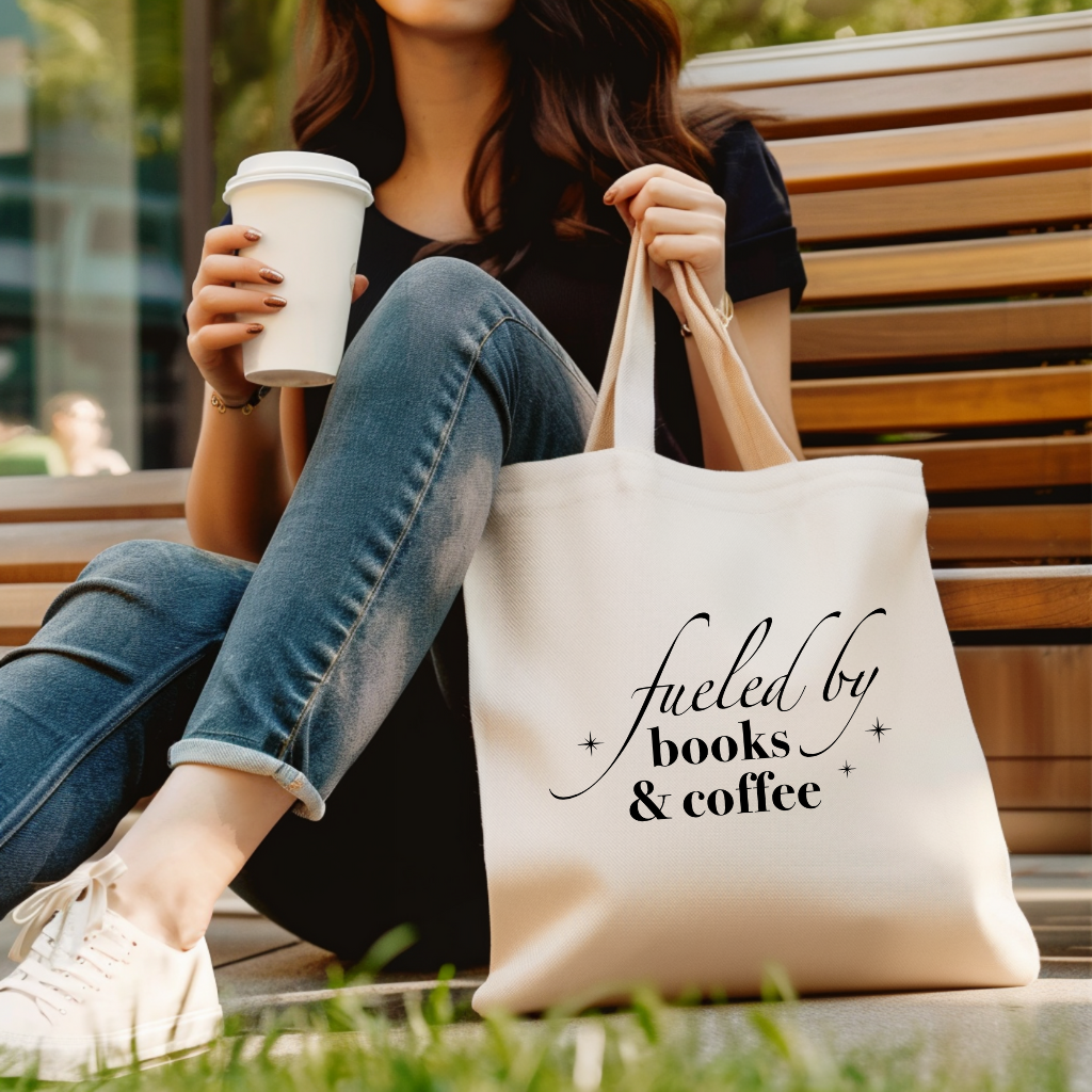 Tote Bag - FUELED BY BOOKS & COFFEE